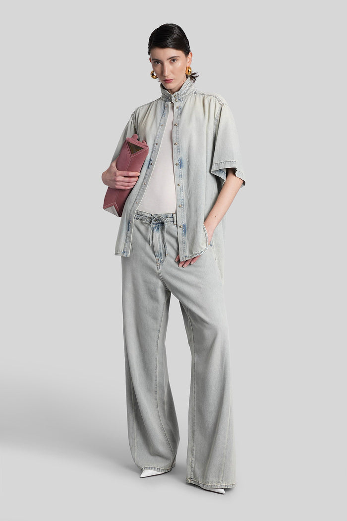 Roberta Shirt in blue denim Abbigliamento
