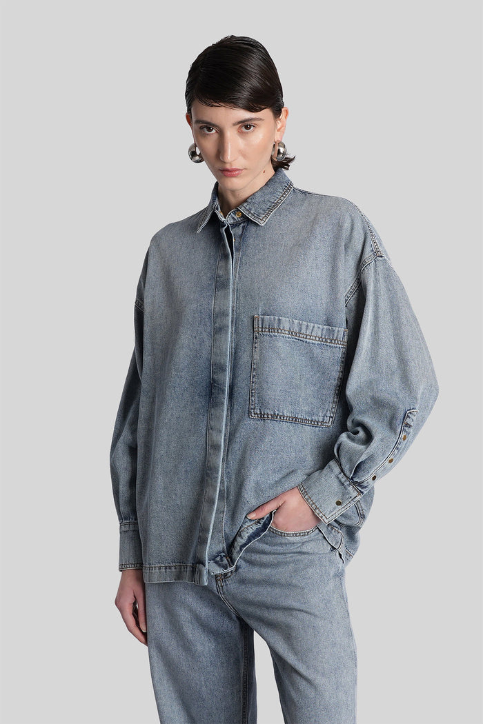 Jenny Shirt in blue denim Abbigliamento