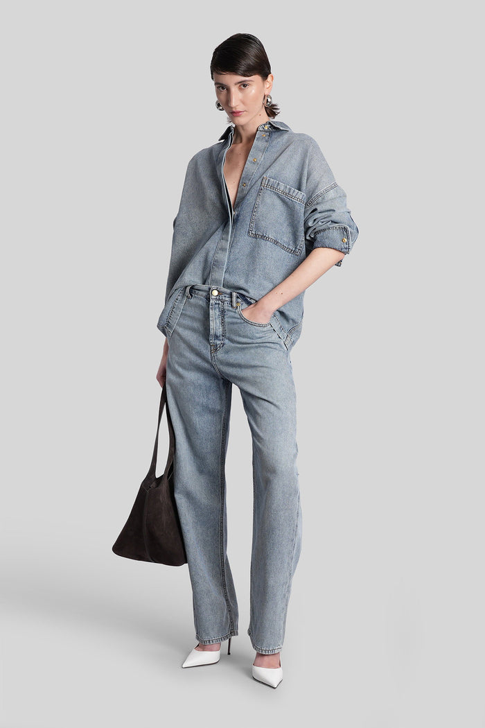 Jenny Shirt in blue denim Abbigliamento