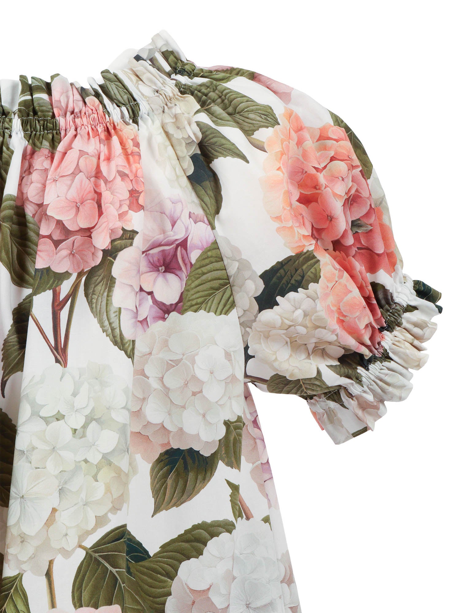 Short Sleeves Dress White Cotton