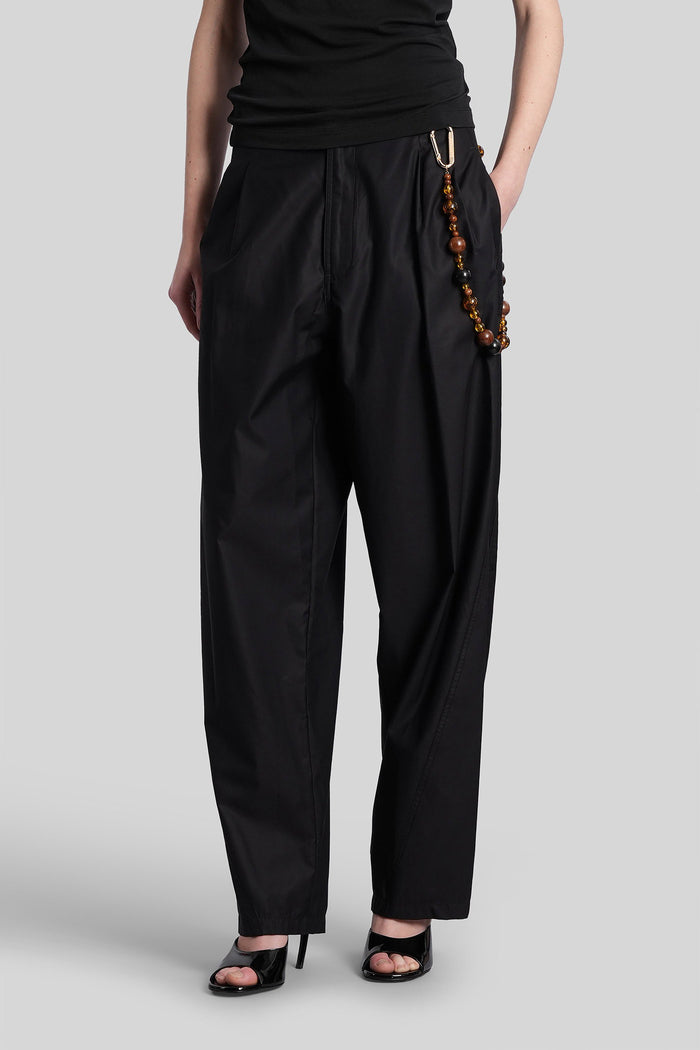 Phebe Pants in black cotton Abbigliamento