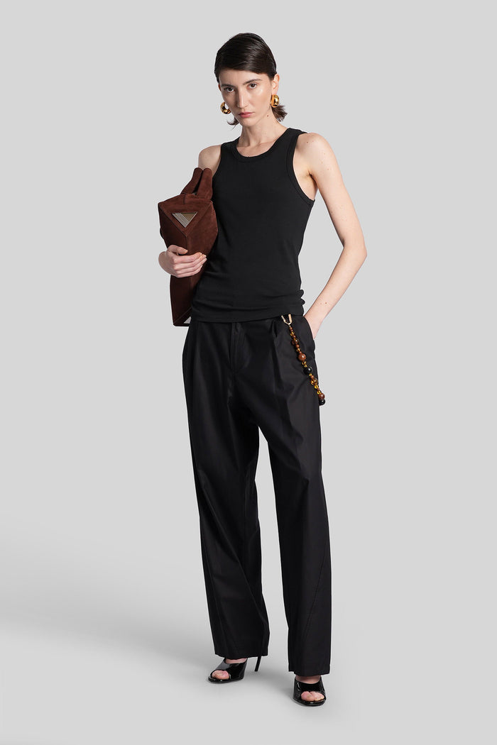 Phebe Pants in black cotton Abbigliamento