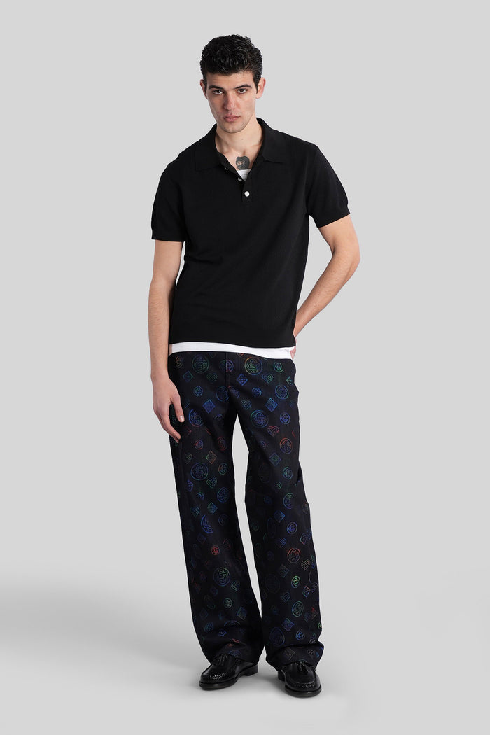 Polo in black cotton Abbigliamento