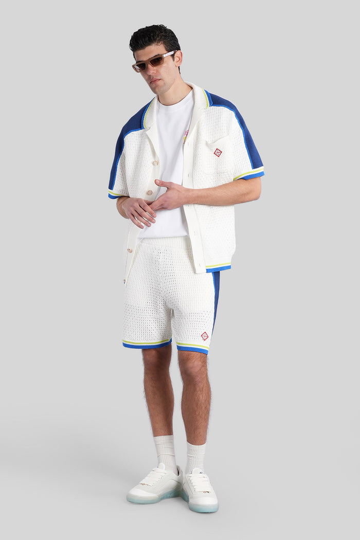 Shorts in white cotton Abbigliamento