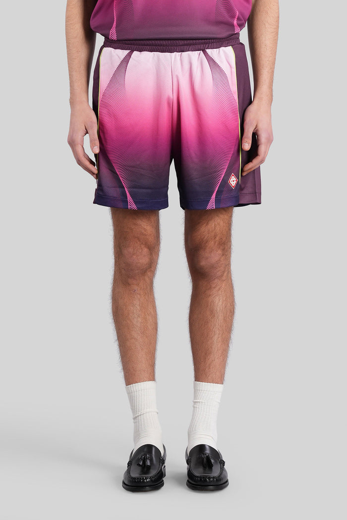 Shorts in Viola polyester Abbigliamento