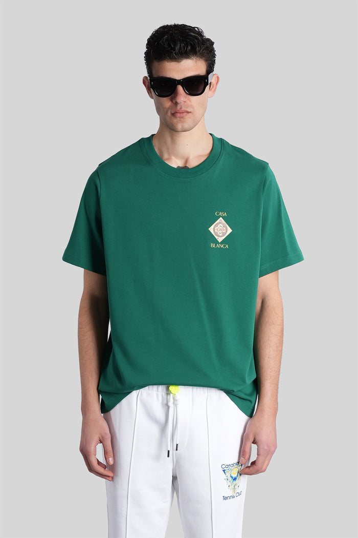 T-Shirt in green cotton Abbigliamento