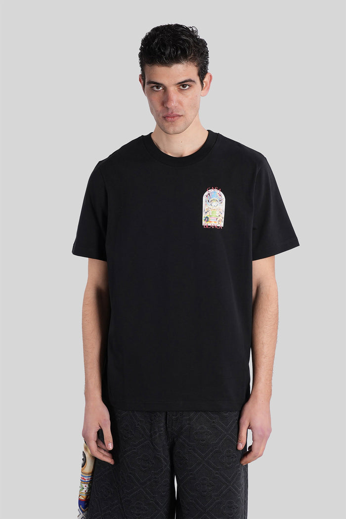 T-Shirt in black cotton Abbigliamento