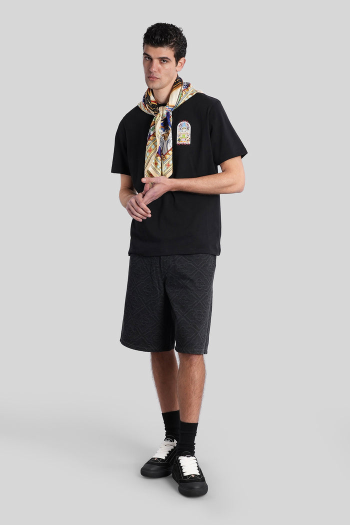T-Shirt in black cotton Abbigliamento