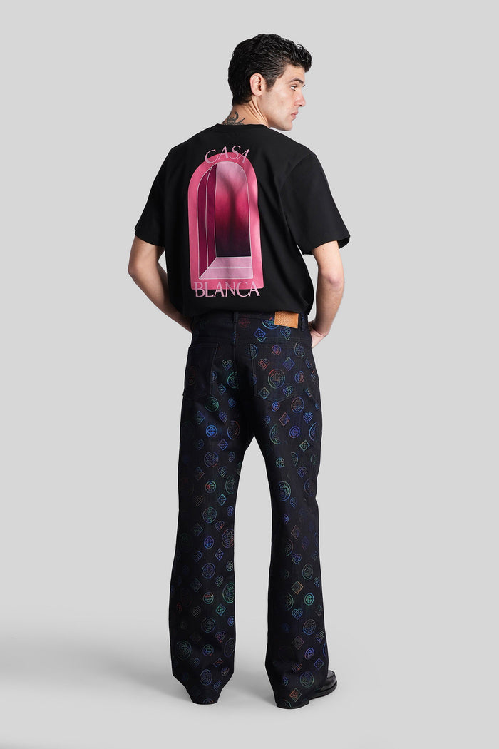 T-Shirt in black cotton Abbigliamento