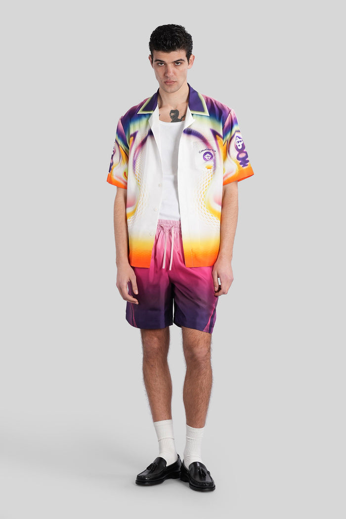 Shorts in multicolor silk Abbigliamento