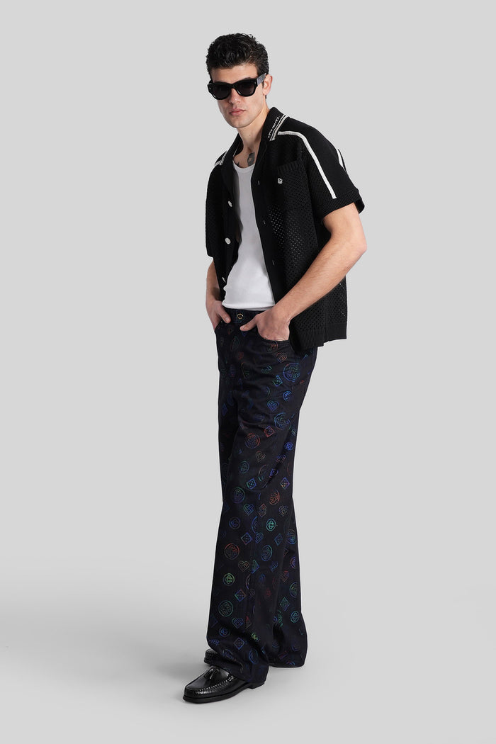 Jeans in black denim Abbigliamento