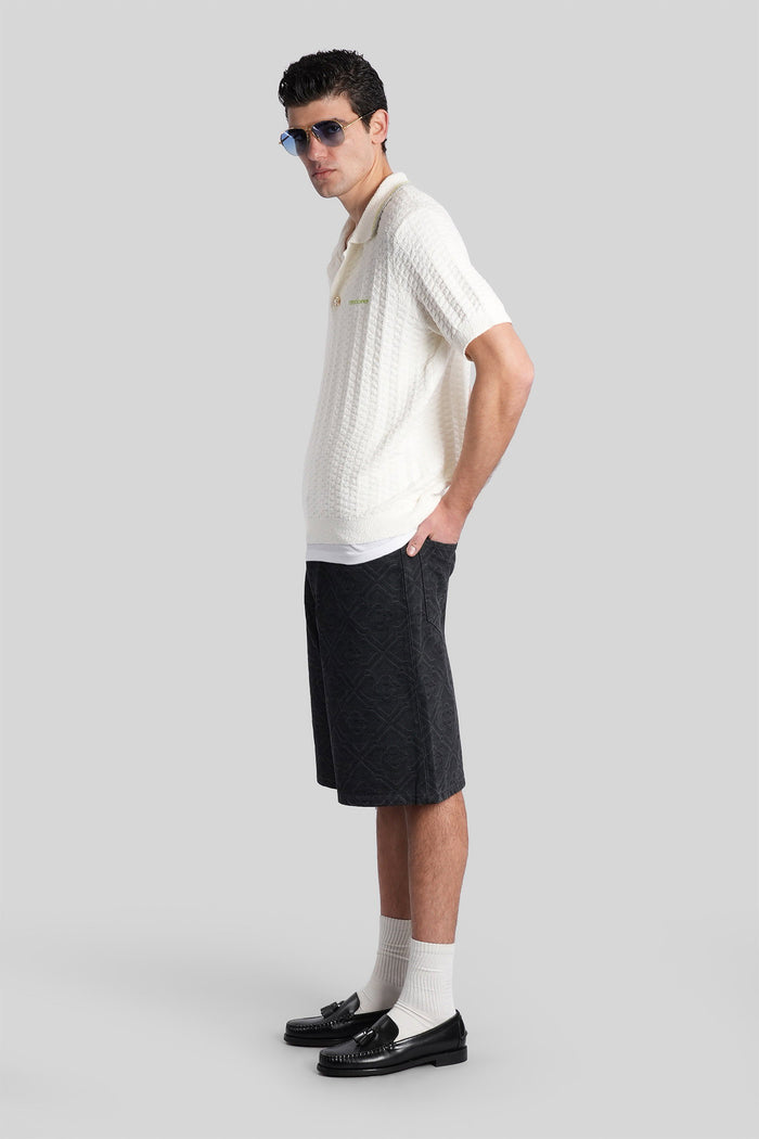 Shorts in black denim Abbigliamento