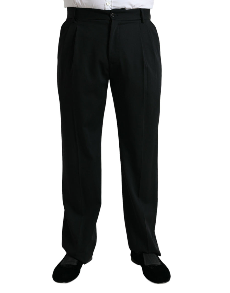 Dolce & Gabbana 90% Virgin Wool trousers in black