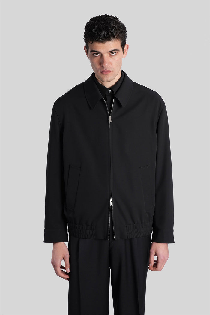 Casual jacket in black wool Abbigliamento