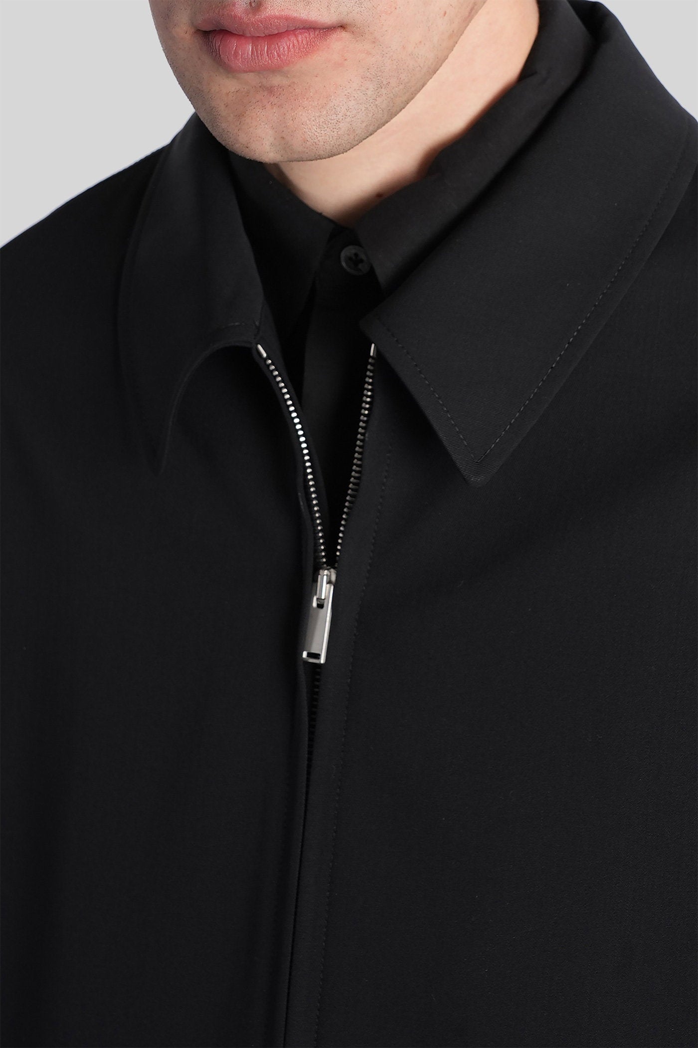 Casual jacket in black wool Abbigliamento