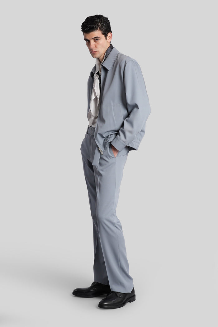 Pants in cyan wool Abbigliamento