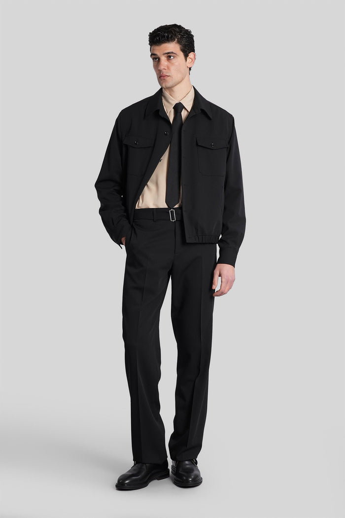 Pants in black wool Abbigliamento