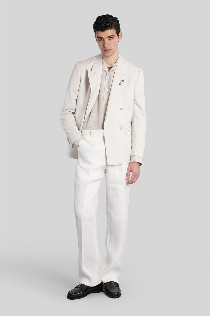 Shirt in beige linen Abbigliamento