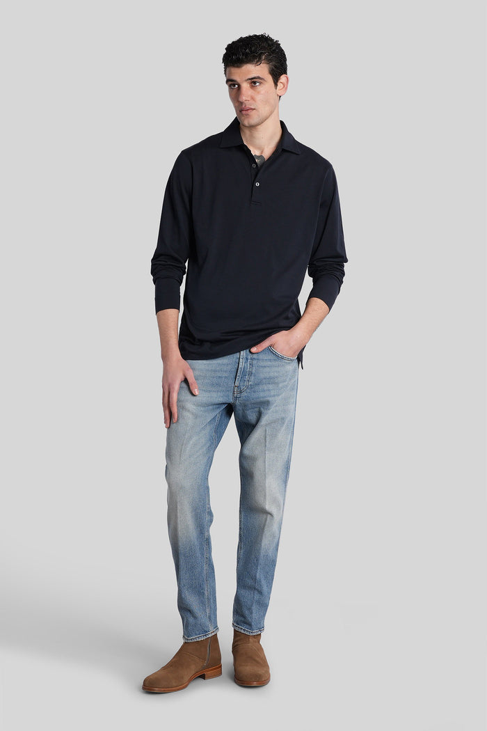 Jeans in blue denim Abbigliamento
