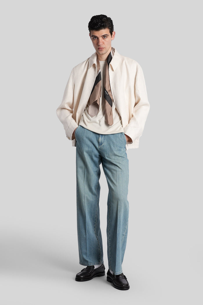 T-Shirt in beige silk Abbigliamento