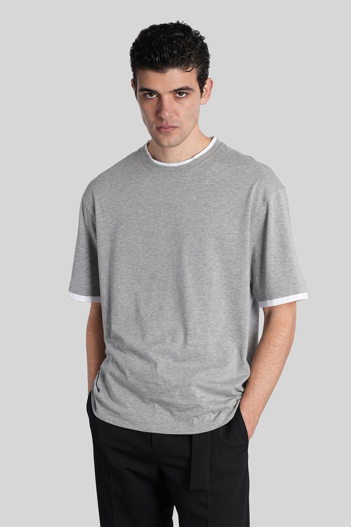 T-Shirt in grey cotton Abbigliamento