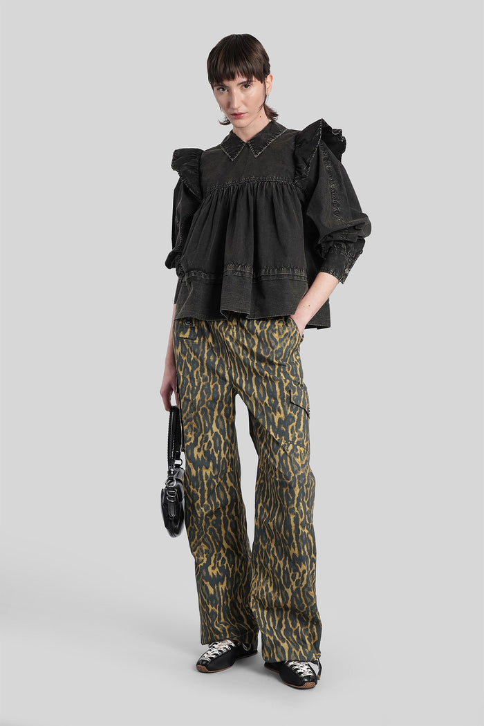 Blouse Black Cotton Abbigliamento
