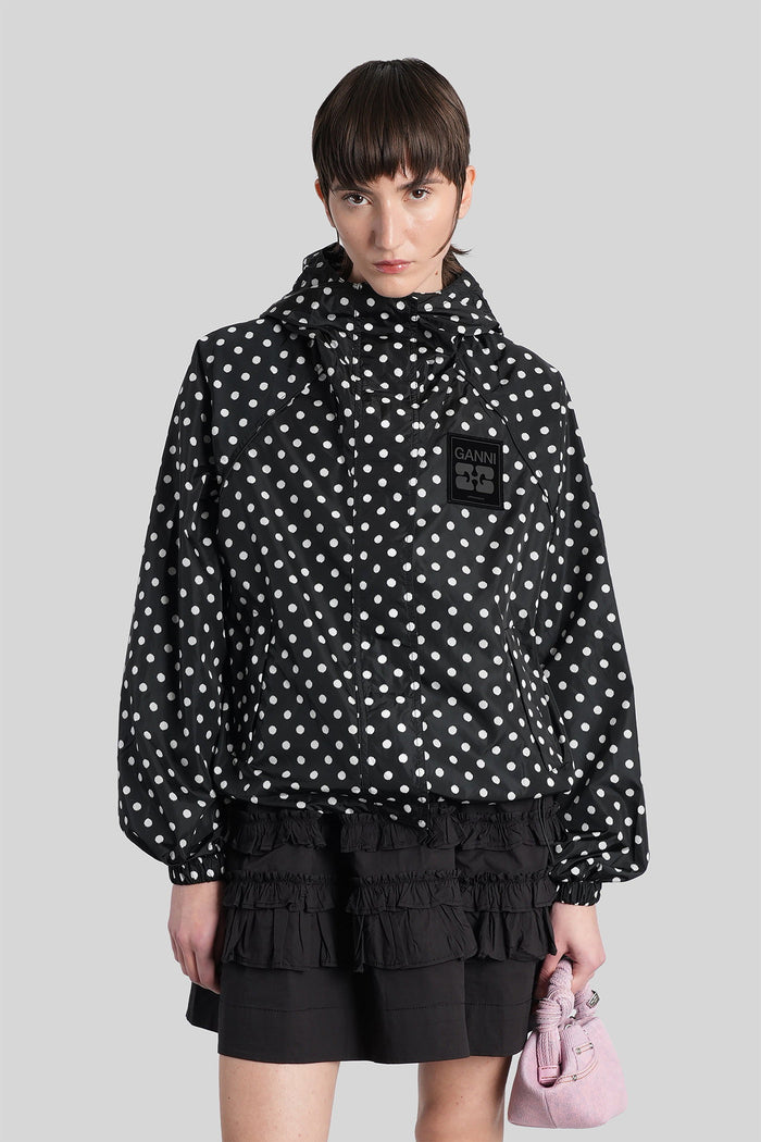 Casual Jacket Black Polyamide Abbigliamento