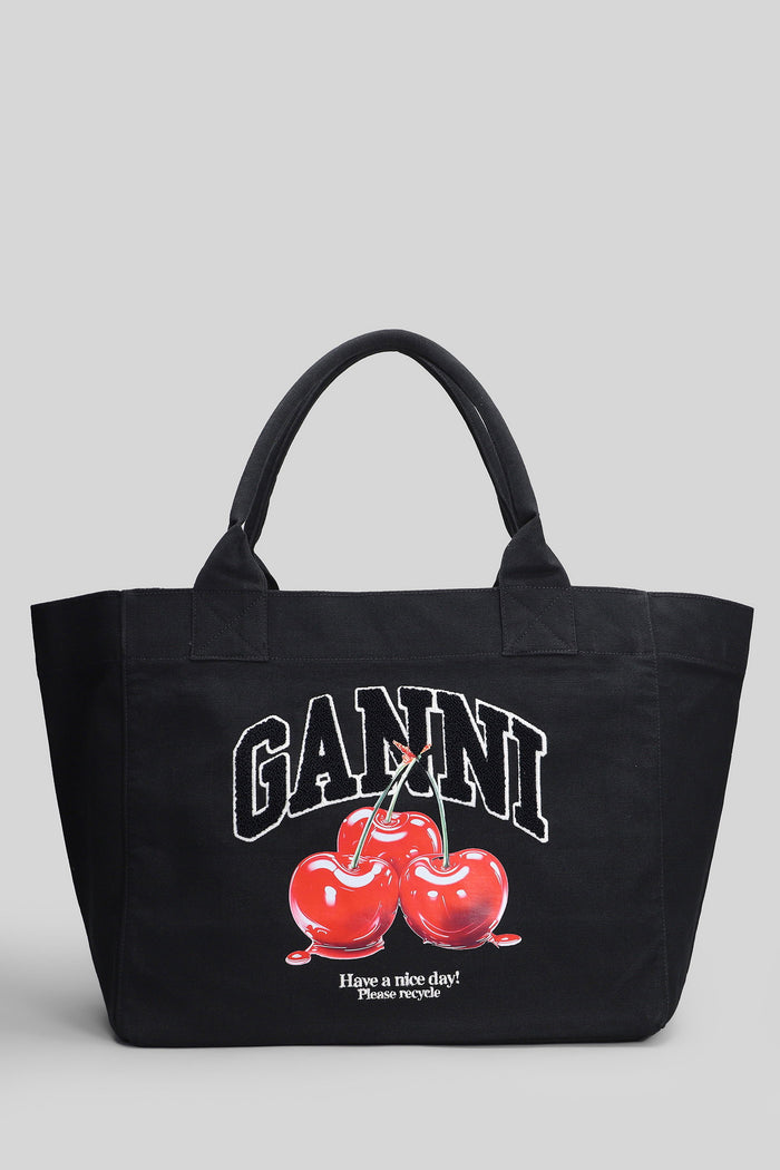 Tote in black cotton Borse