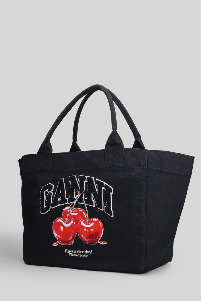 Tote in black cotton Borse