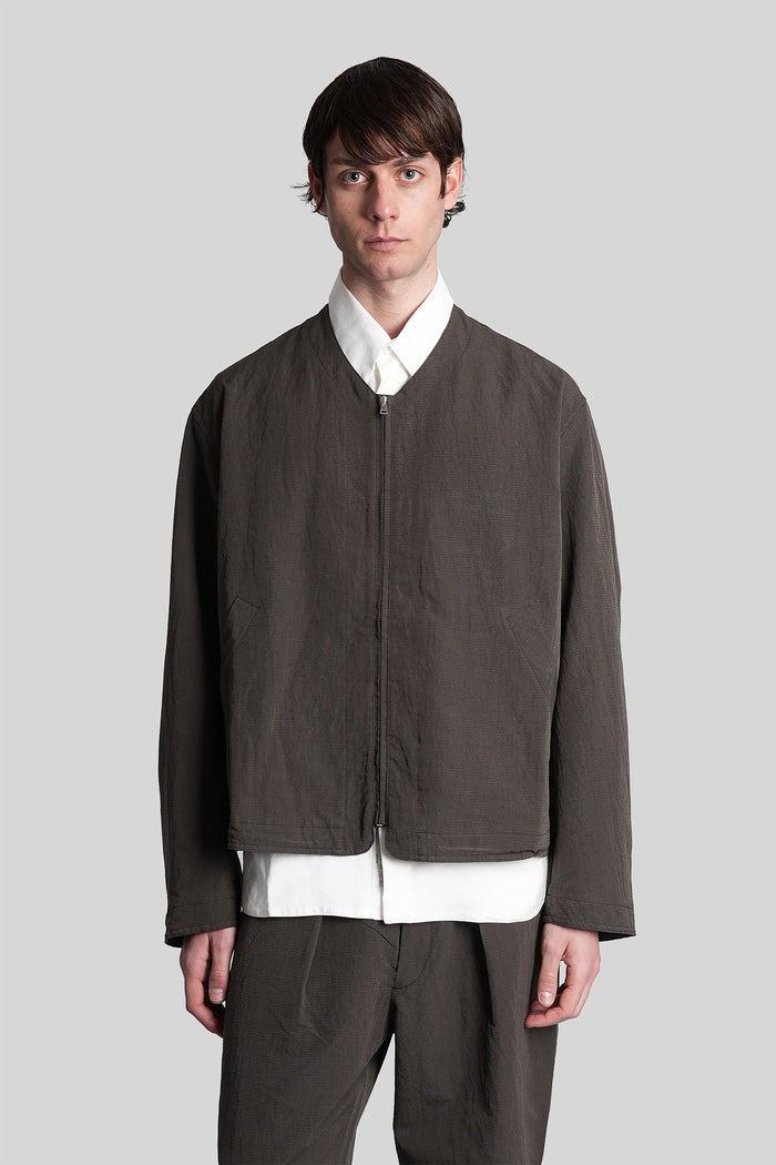 Casual Jacket Brown Cotton Abbigliamento