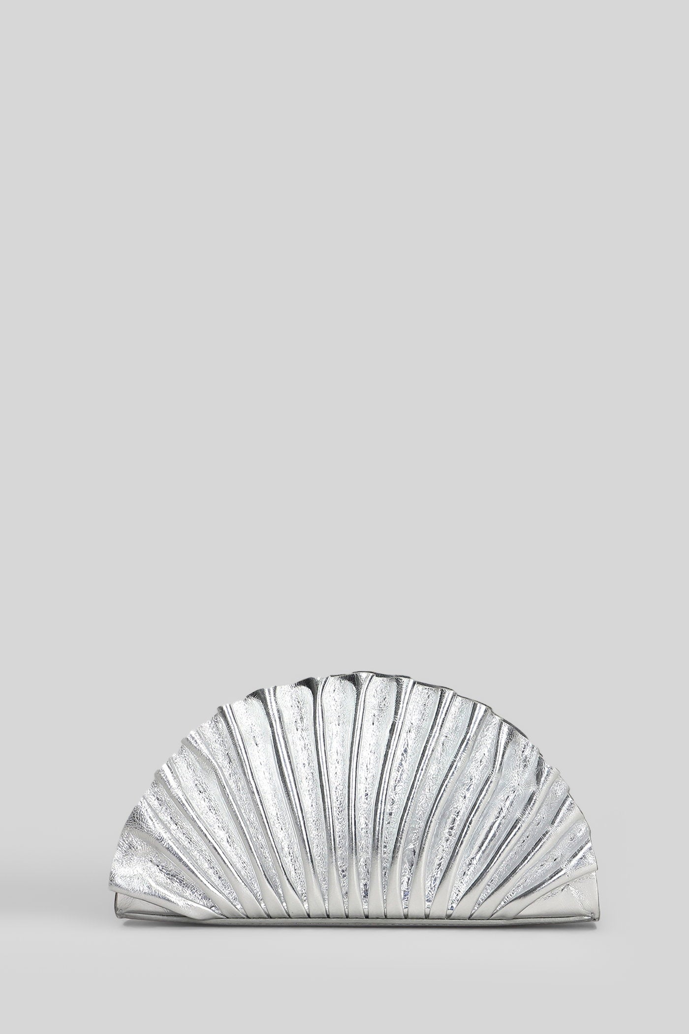 Nala Clutch in silver leather Borse