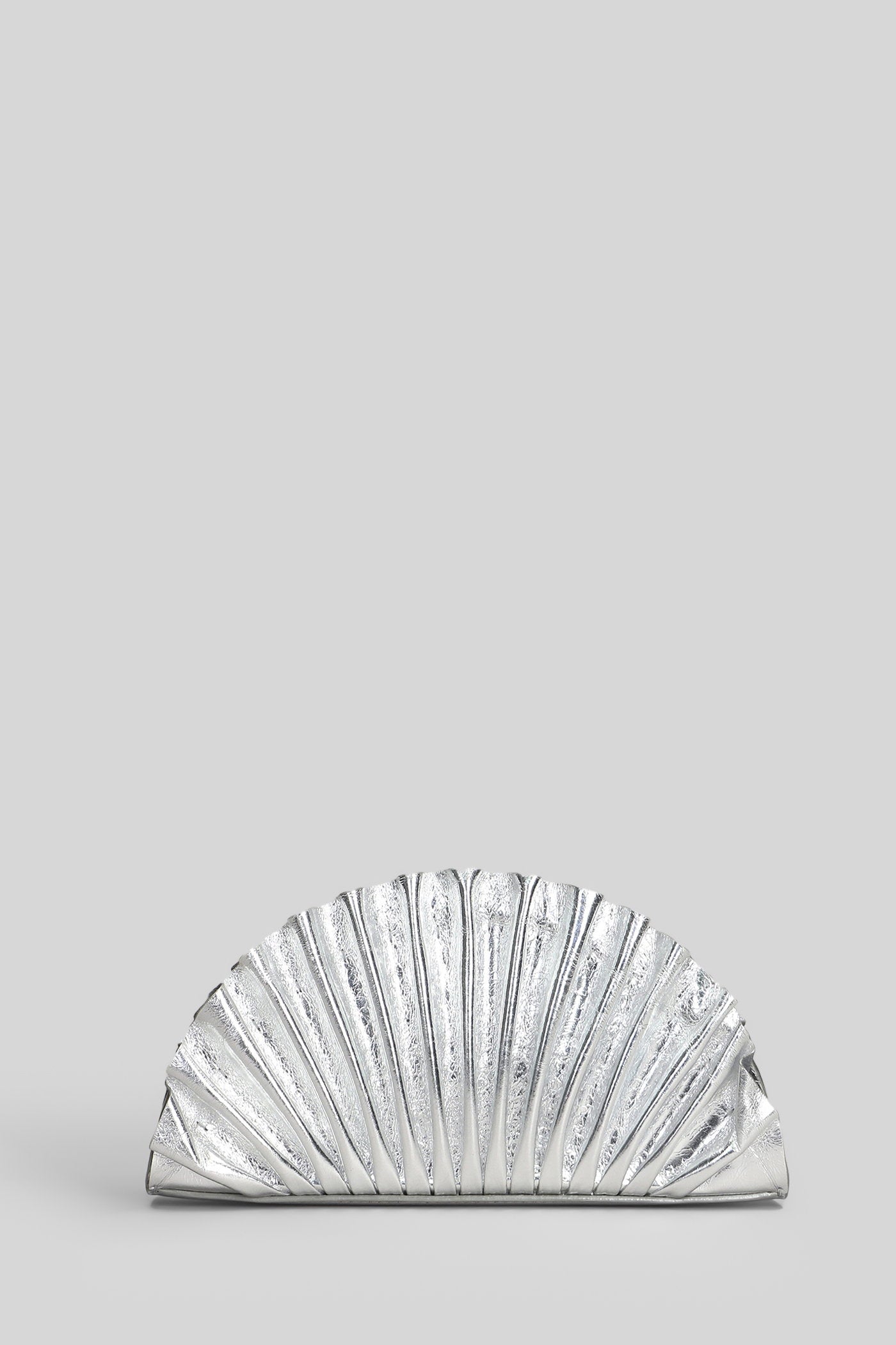 Nala Clutch in silver leather Borse