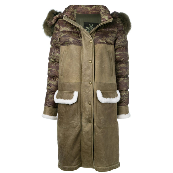 Mr & Mrs Italy Khaki Green Parka Coats