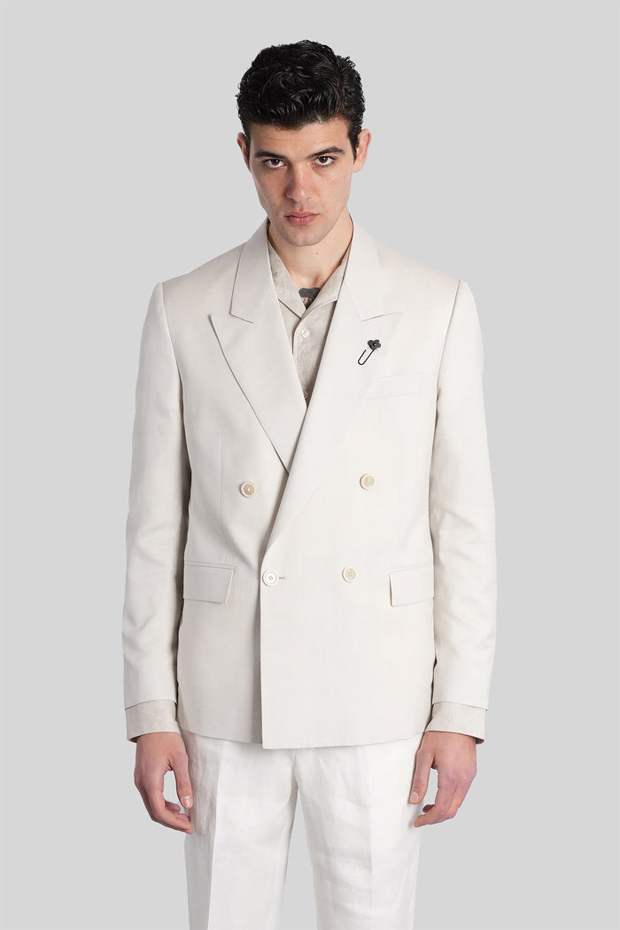 Blazer in white wool Abbigliamento