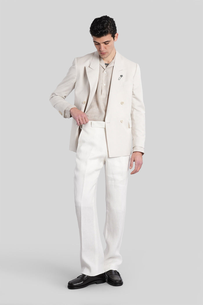Blazer in white wool Abbigliamento
