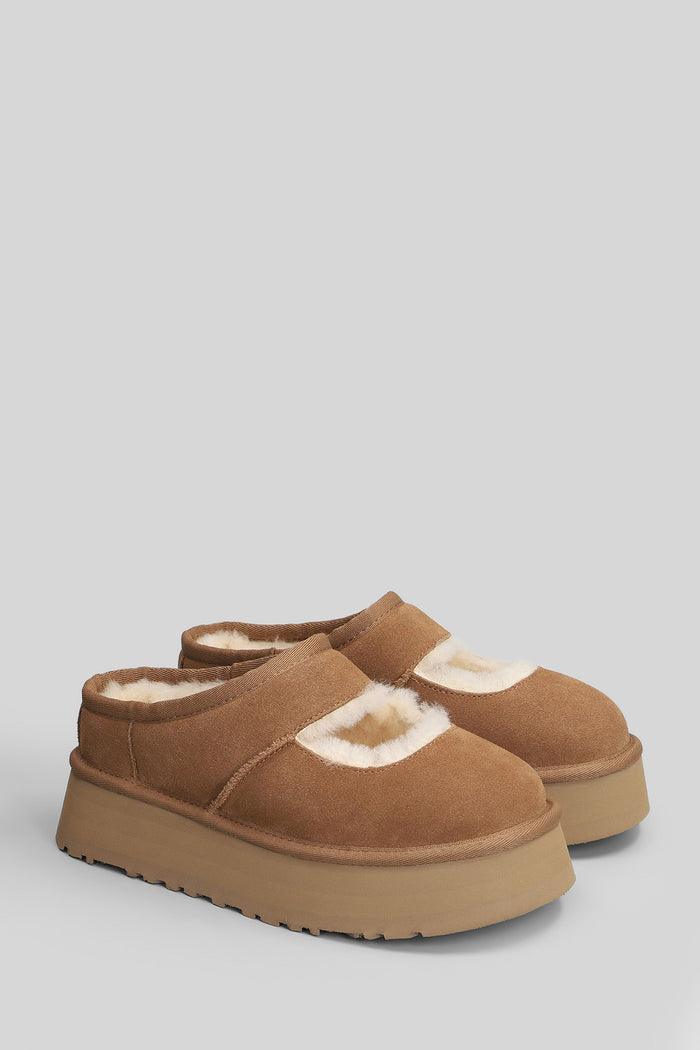 Bea Mary Jane Slipper-Mule in leather color suede Scarpe