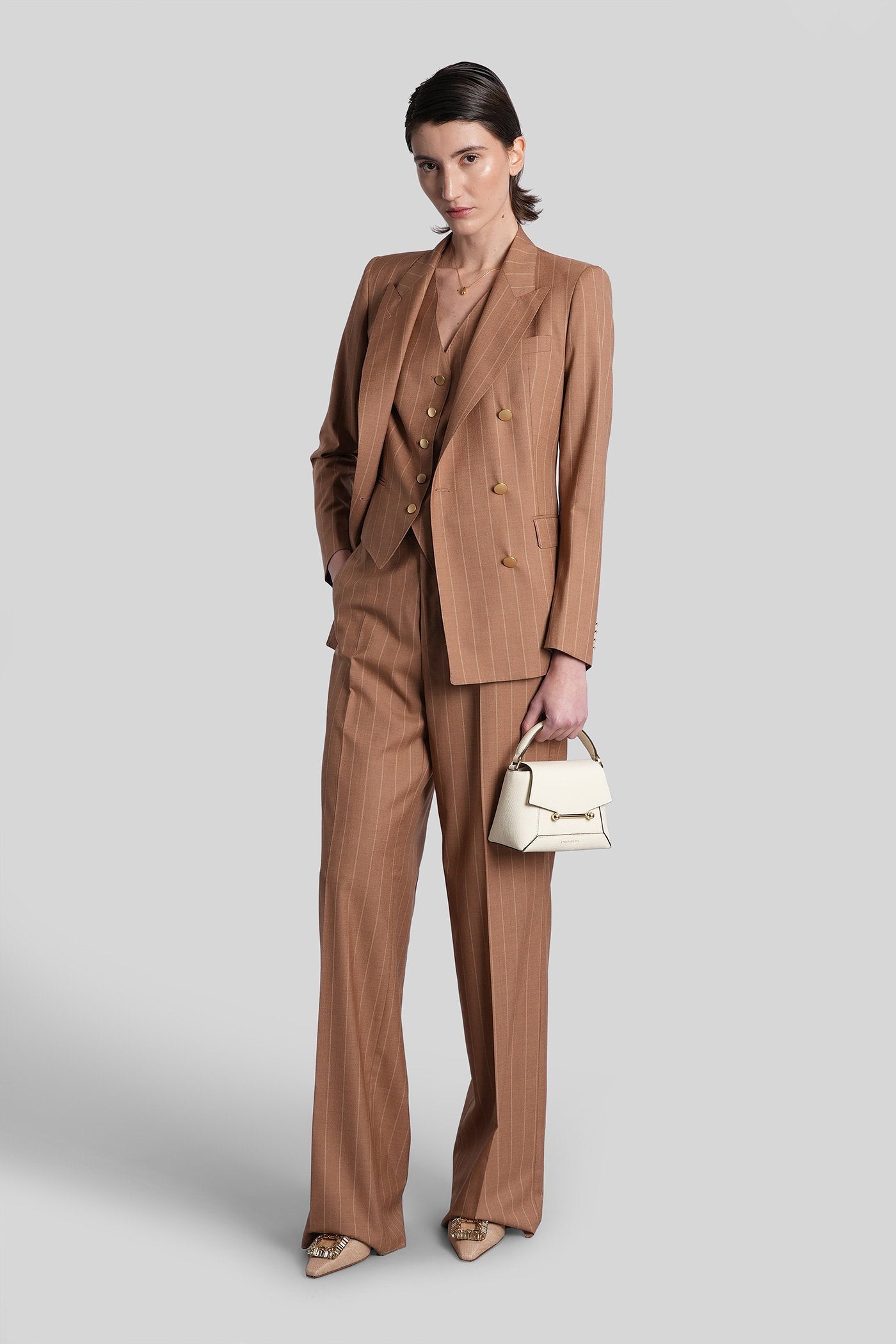 T-parigi10bad in brown wool Abbigliamento