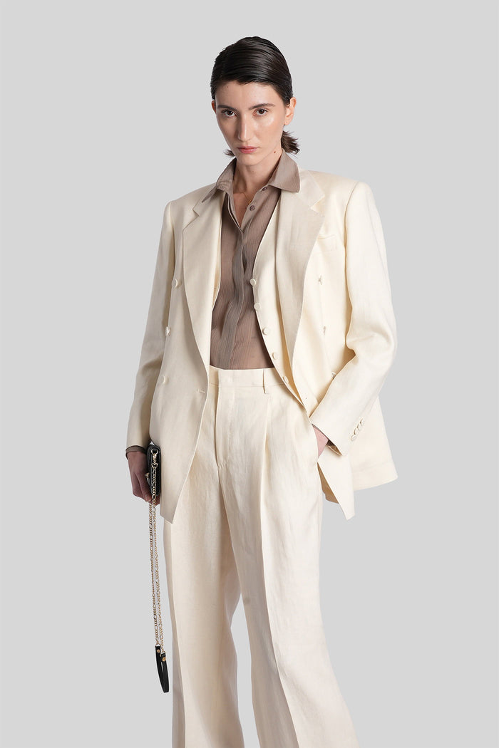 Andra Shirt in taupe wool and polyester Abbigliamento