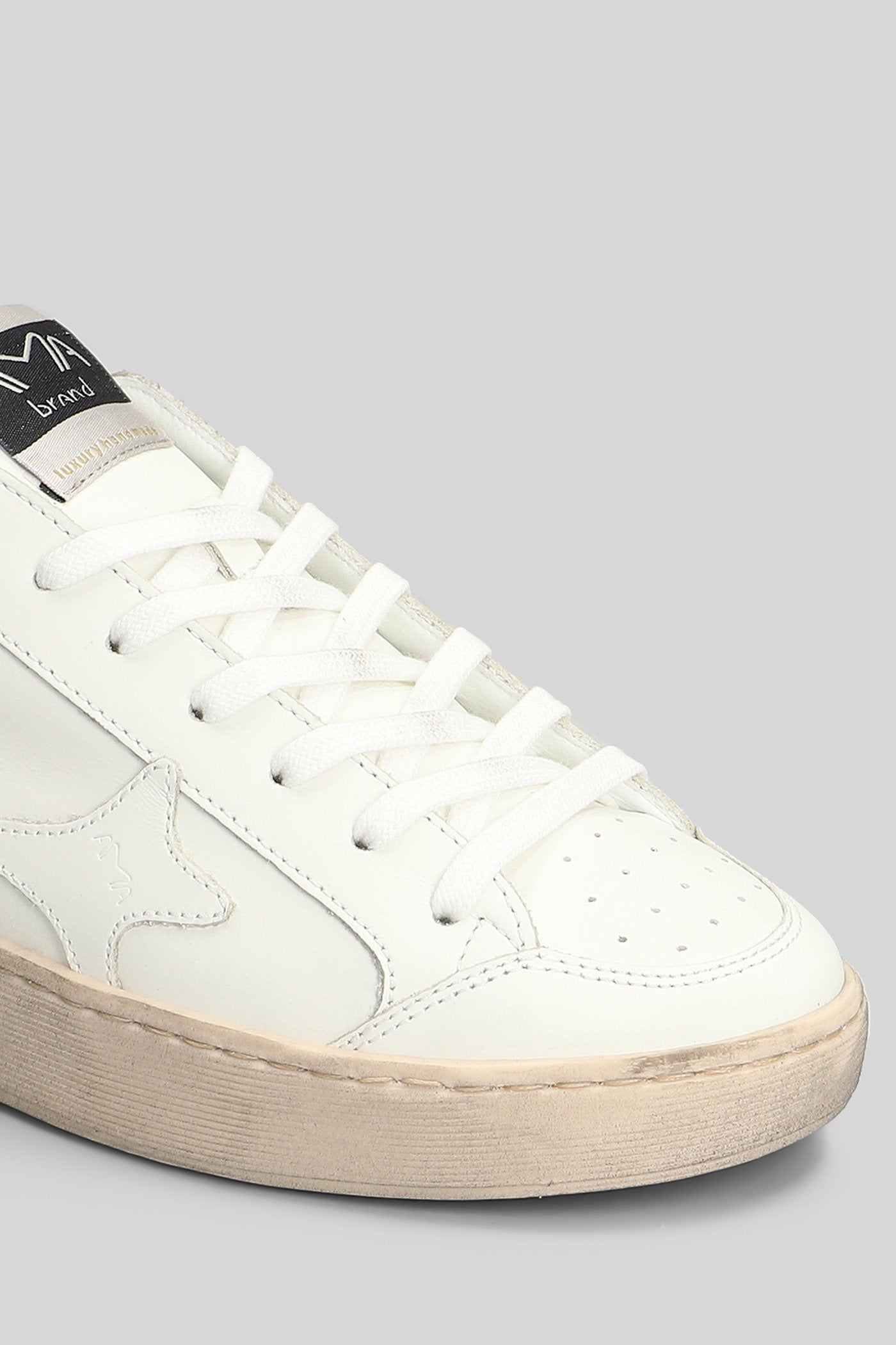 Sneakers in white leather Scarpe