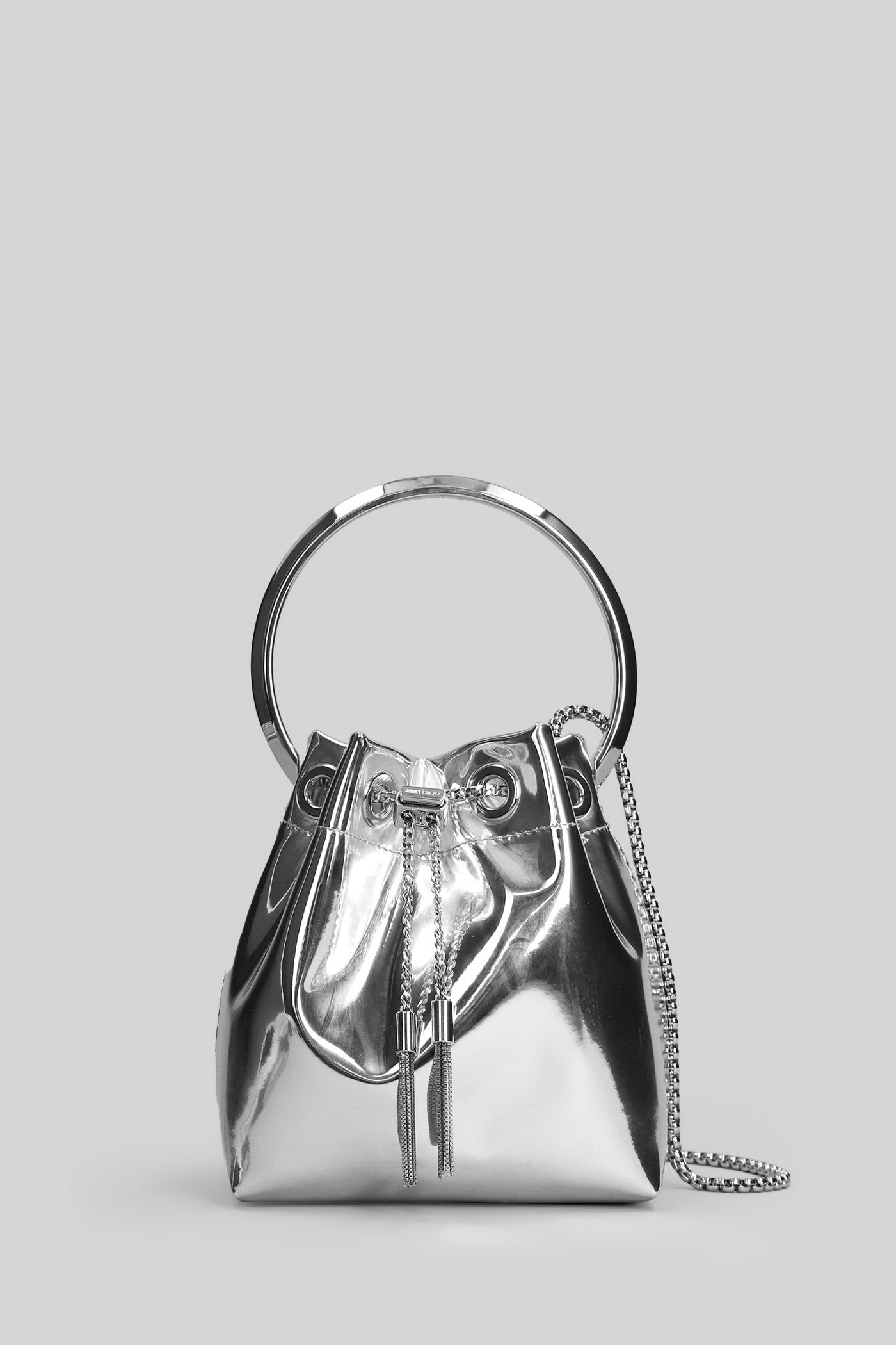 Bon Hand bag in silver leather Borse
