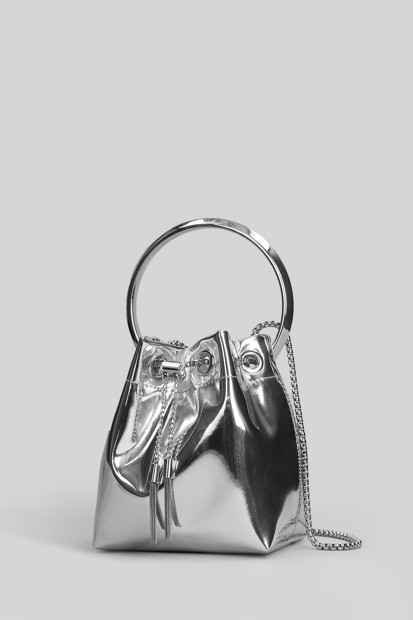 Bon Hand bag in silver leather Borse