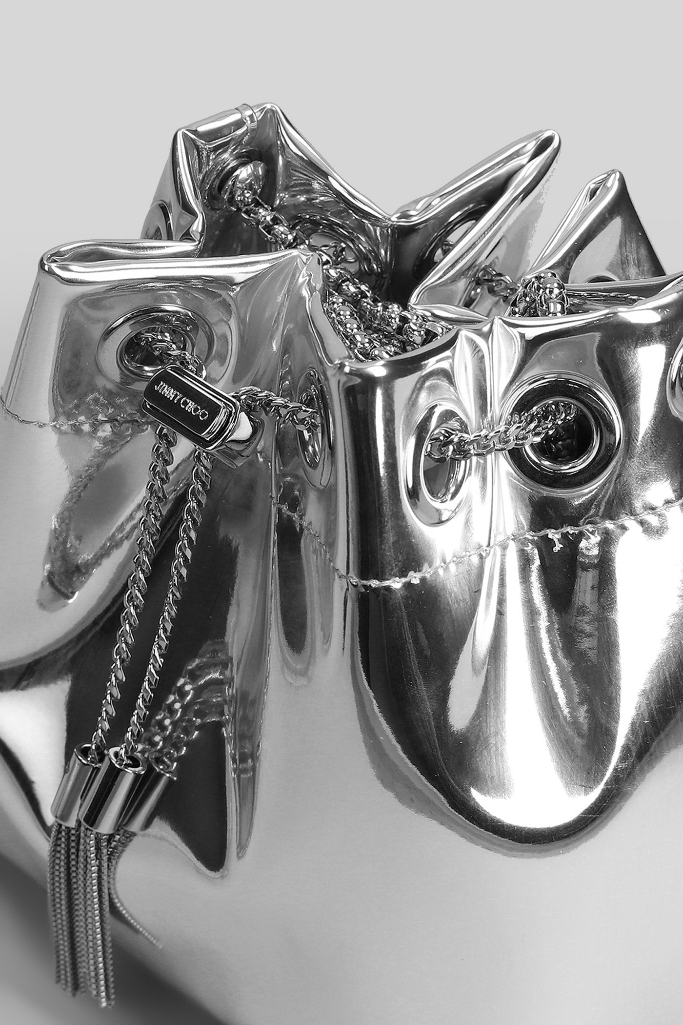 Bon Hand bag in silver leather Borse