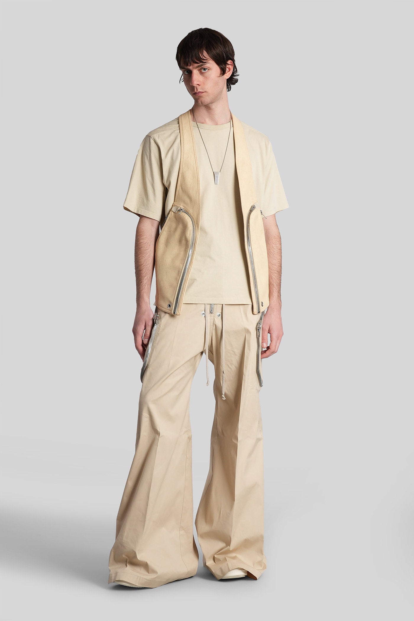 Heizer Belas Pants Beige Cotton Abbigliamento