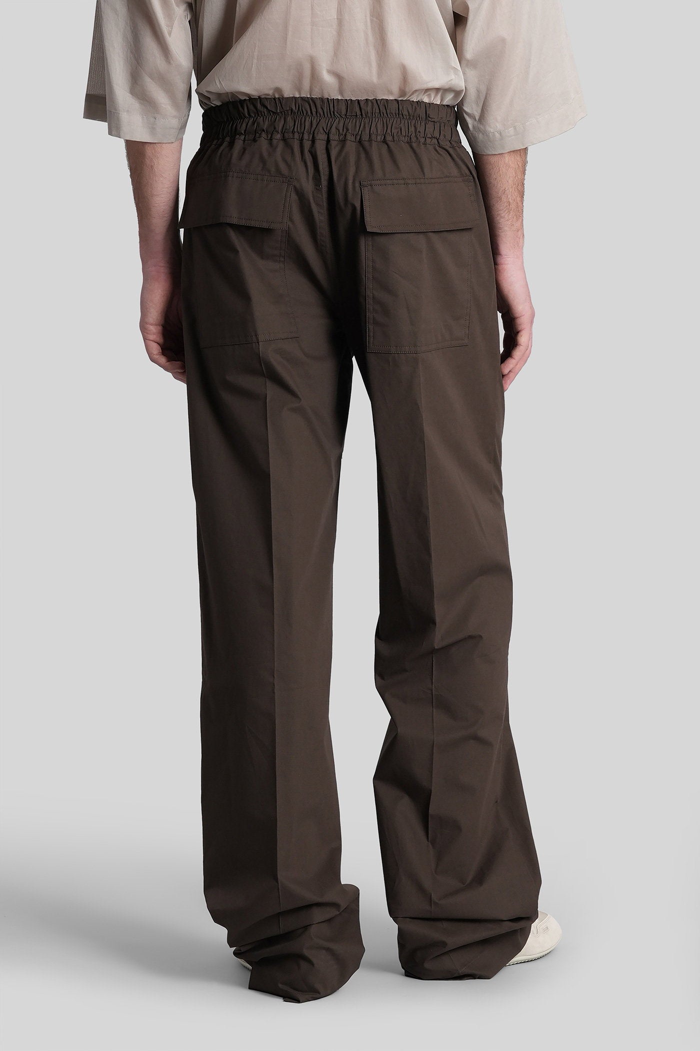 Dietrich Drawstring Pants Grey Cotton Abbigliamento
