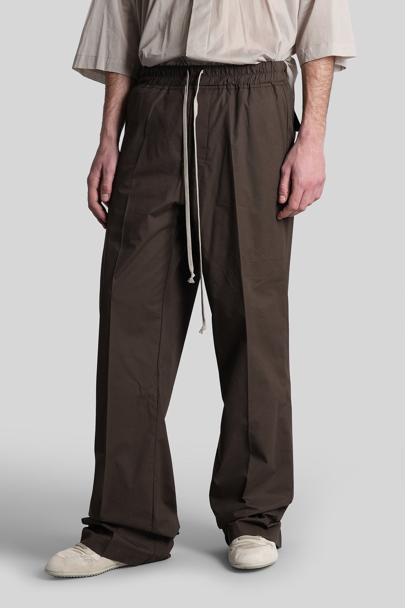 Dietrich Drawstring Pants Grey Cotton Abbigliamento