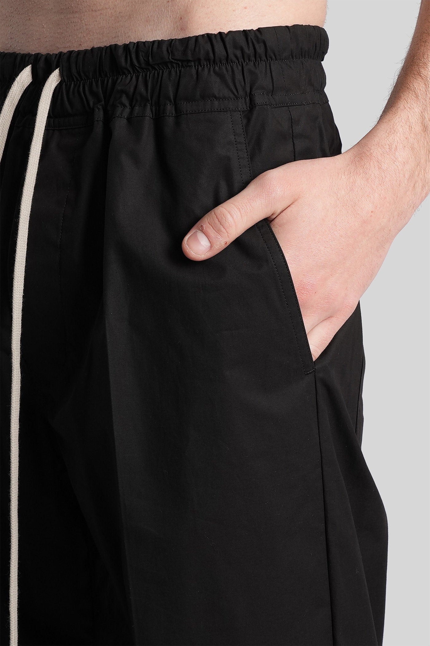 Dietrich Drawstring Pants Black Cotton Abbigliamento