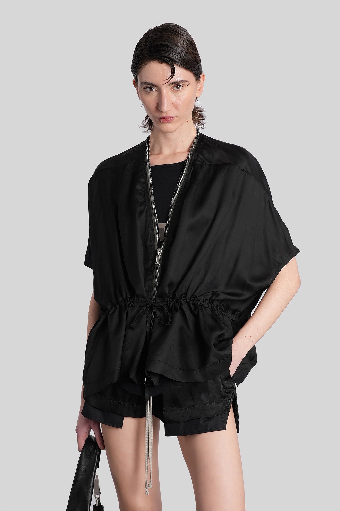Sail jkt Casual jacket in black polyamide polyester Abbigliamento