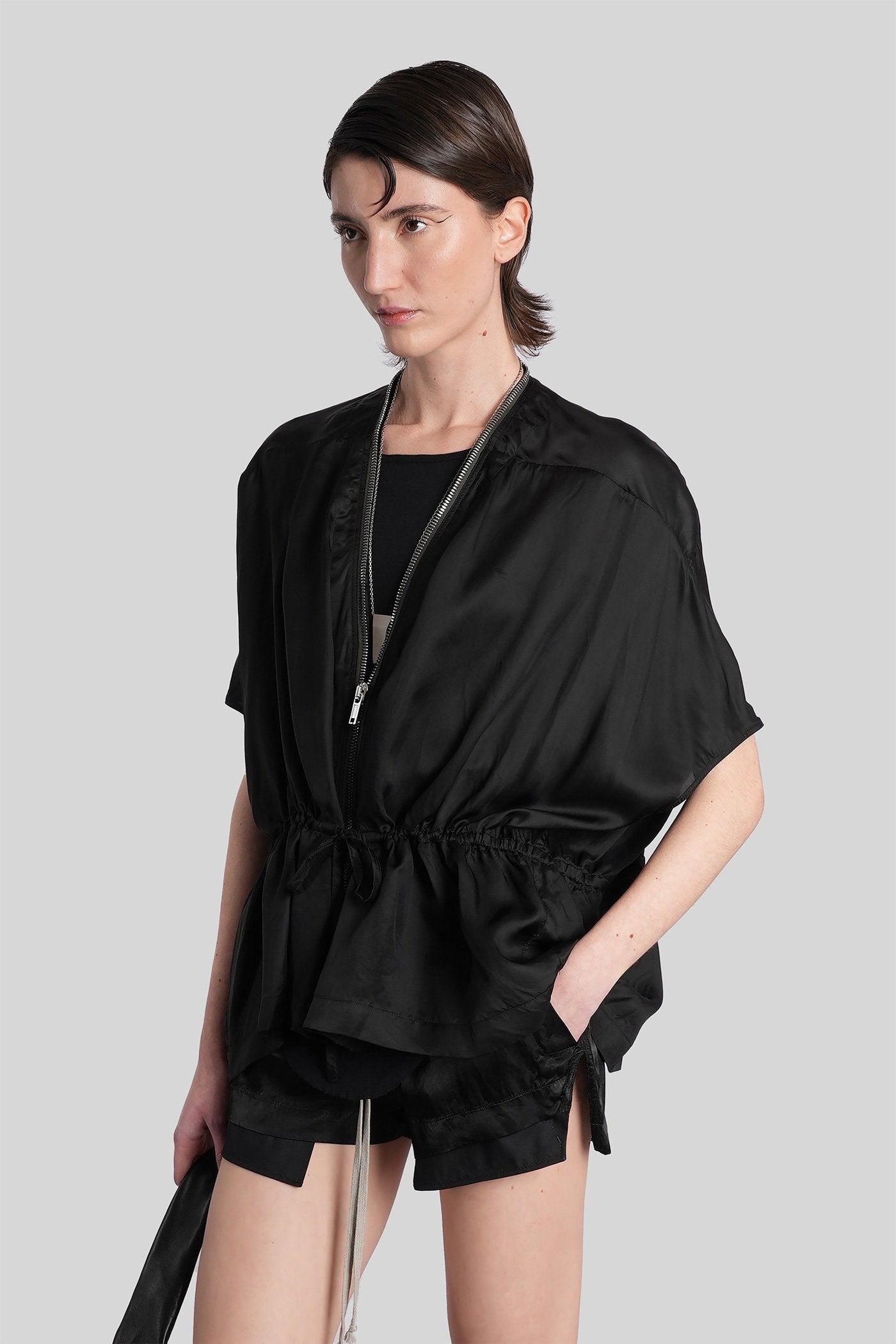 Sail jkt Casual jacket in black polyamide polyester Abbigliamento