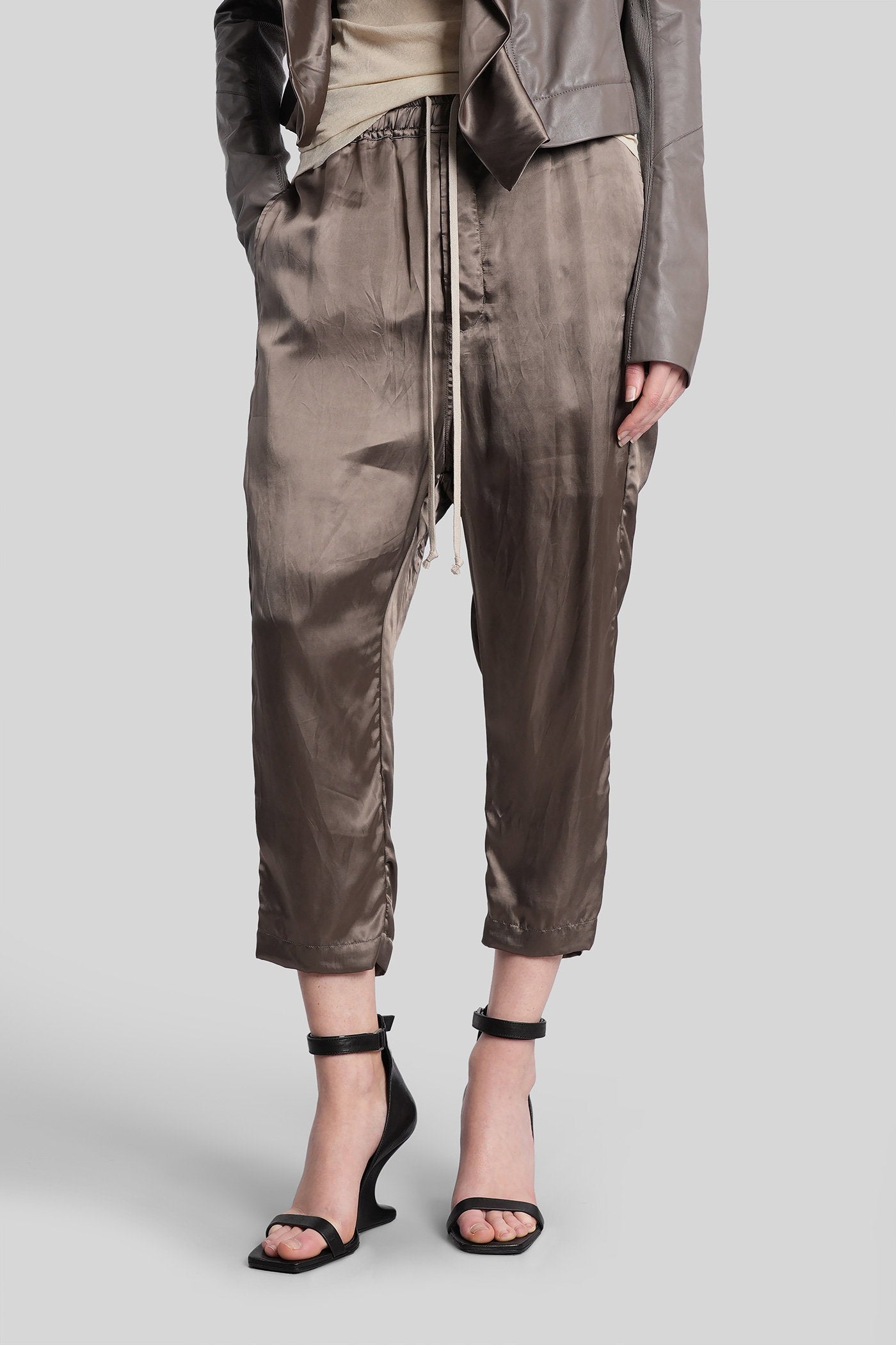 Drawstring astaires Pants in grey polyamide polyester Abbigliamento
