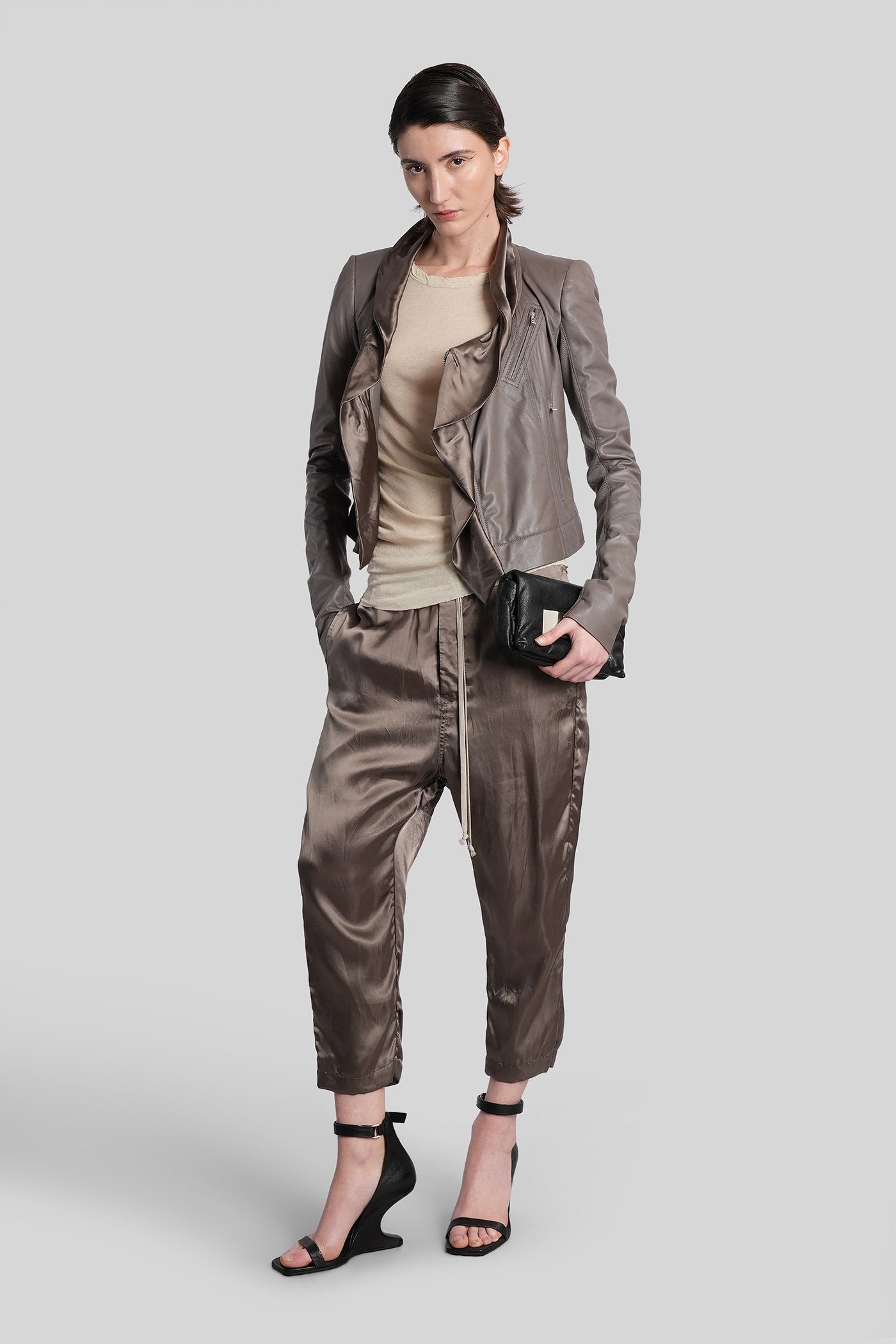 Drawstring astaires Pants in grey polyamide polyester Abbigliamento